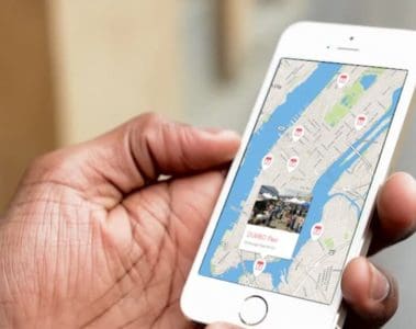 smartphone map NYC