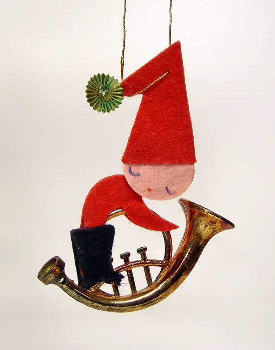 Allen French Horn Christmas Ornament 1955