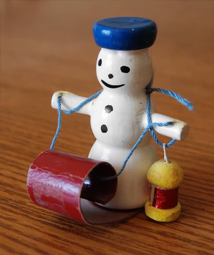 Allen Snowman Christmas Ornament 1950