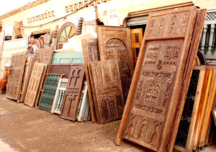 Bab El Khemis flea market vintage door by Grant Rawlings