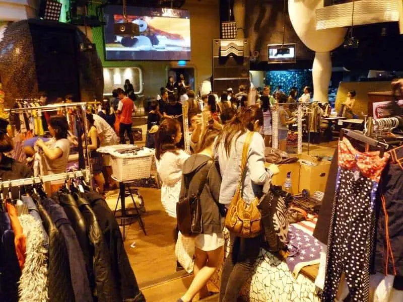 Inside view of Zouk Flea & Easy flea market Singapore