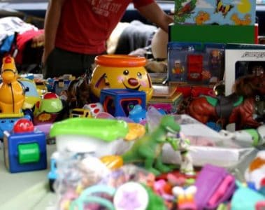 Victor Solanoy second hand toys at San Jose Flea Market