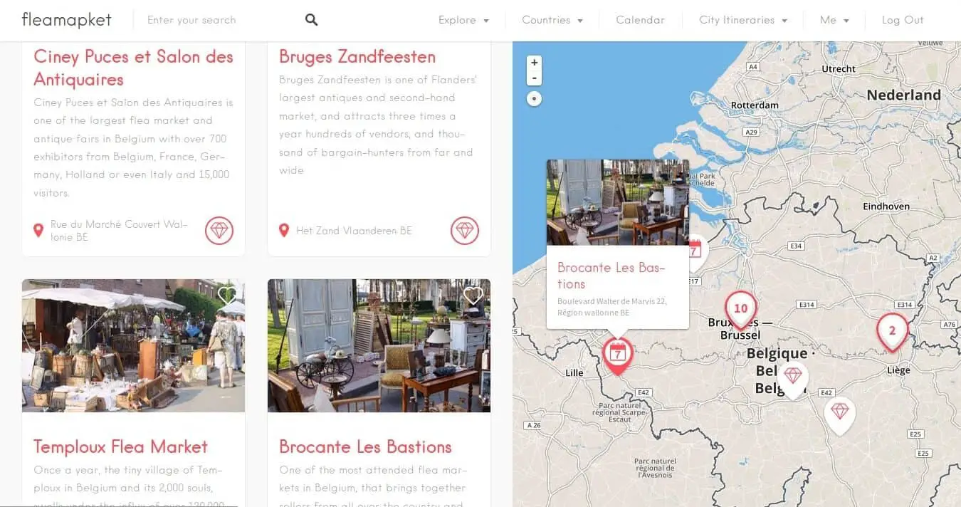 flea markets map Belgium fleamapket flea markets map Belgium fleamapket