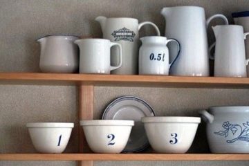 French Provincial Interior Enameled Kitchenware croped