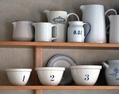 French Provincial Interior Enameled Kitchenware croped