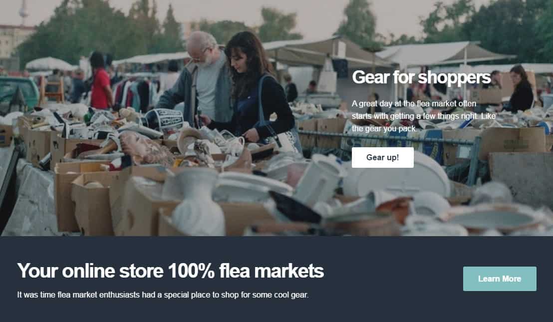 Gear for flea market shoppers