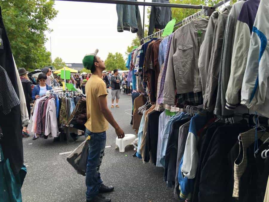 Early morning crowds at Camberwell Market in Melbourne's east