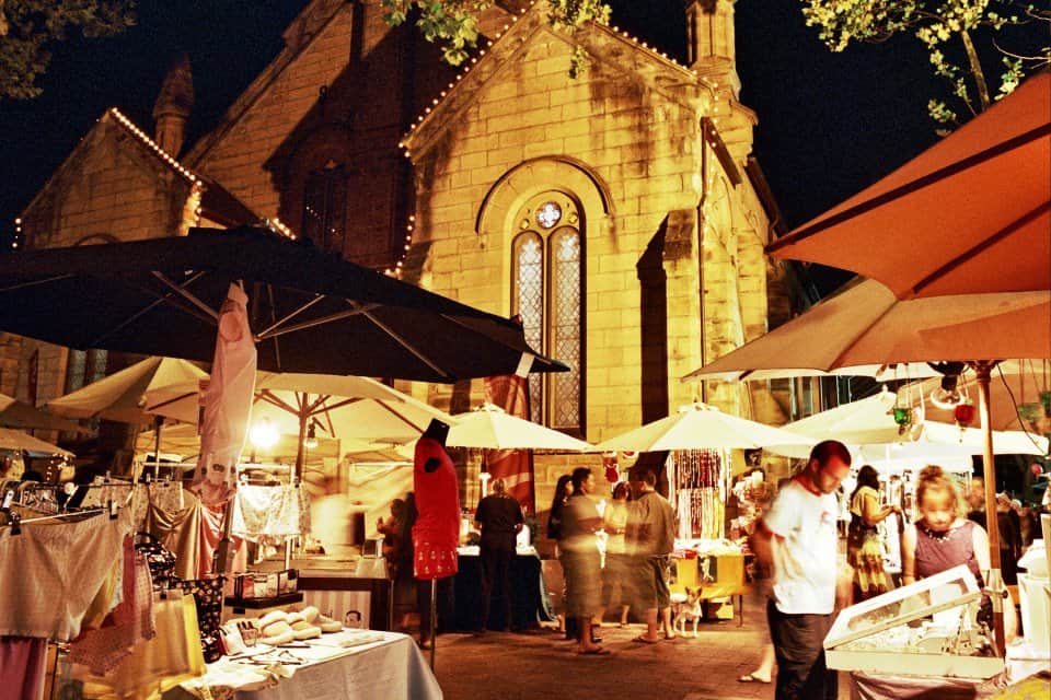 Paddington Market Sydney handmade pottery and ceramics at vendor stall