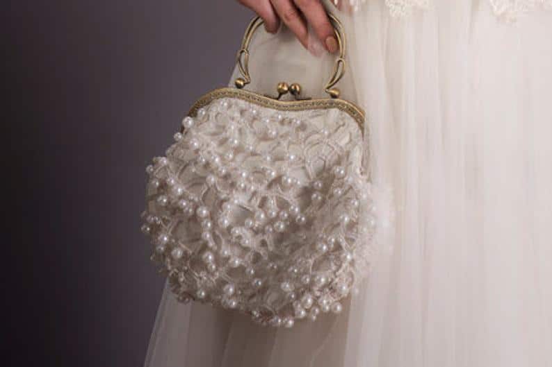 Kiss Clasp Beaded Bridal Clutch © Lana Kharkov