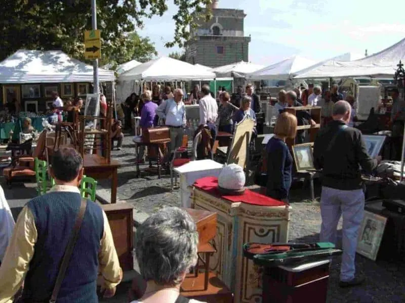Mercatino di Ponte Milvio Rome Weekly Flea Market for Antiques In Europe