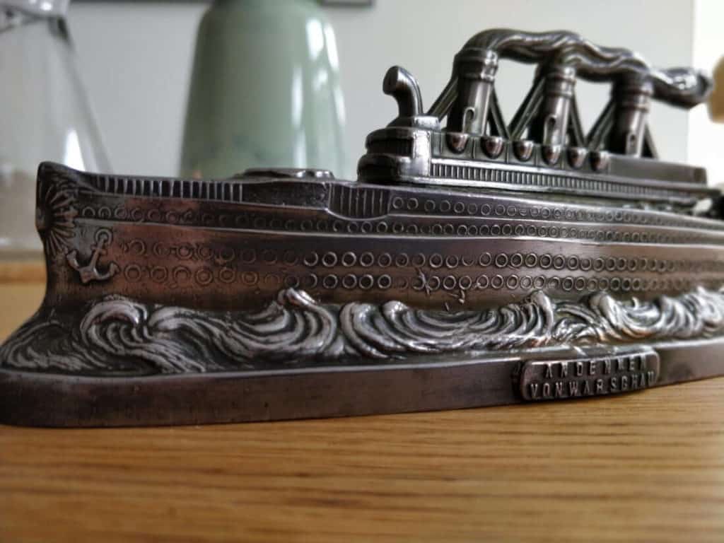 Art Deco pewter cruise ship moneybox 3