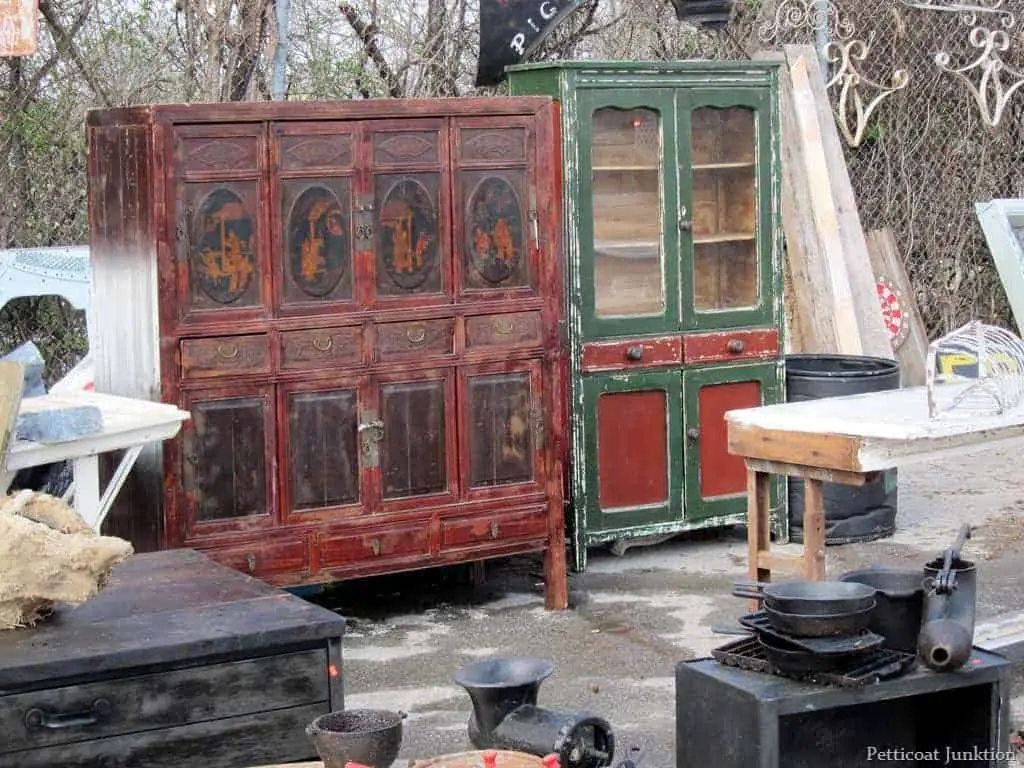 Wood Cabinets at Nashville Flea Market © Petticoat Junktion