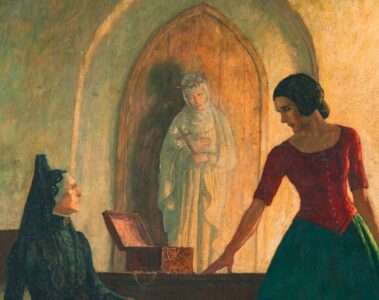 Ramona by Newell Convers Wyeth (1882-1945): A frontispiece illustration (Señora Gonzaga Moreno and Ramona) BONHAMS SKINNER